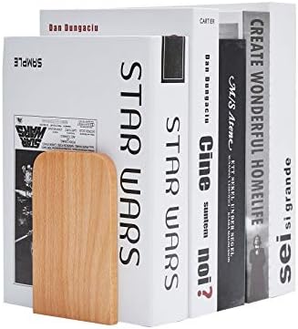 Pandapark Wood Bookends 1 Pair Non-Skid