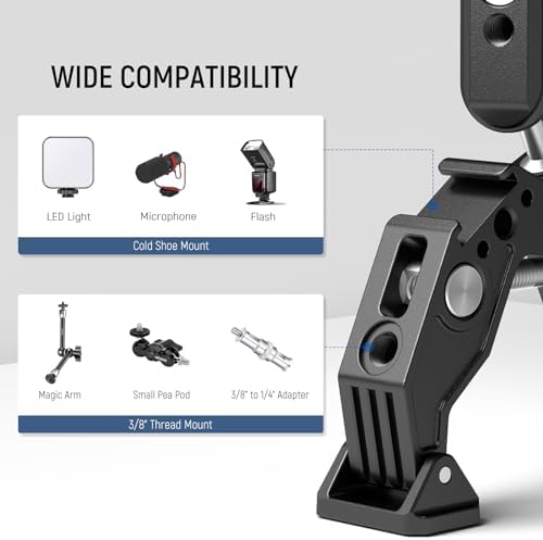 NEEWER Double Super Clamp Camera Mount with Magic Arm
