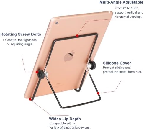 Artliving 2 Pack Adjustable Iron Display Stand Easel Foldable Table Holder