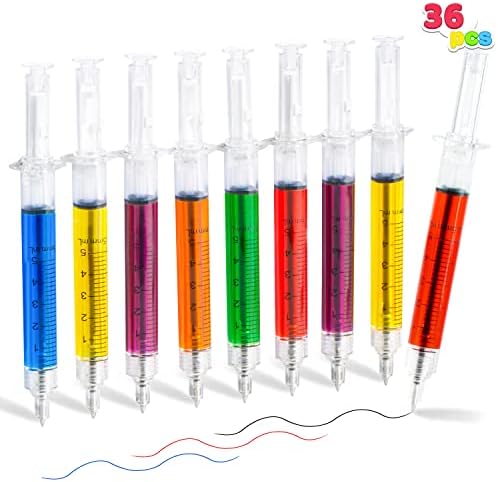 JOYIN 36pk Retractable Syringe Pens Bulk Party Favors