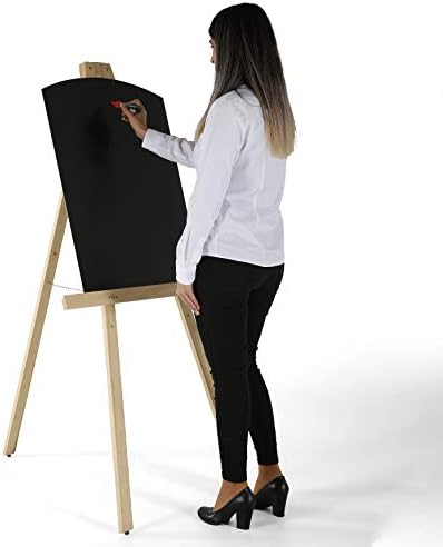 MT Displays Natural Wood Rustic Art Easel Adjustable Height Stand