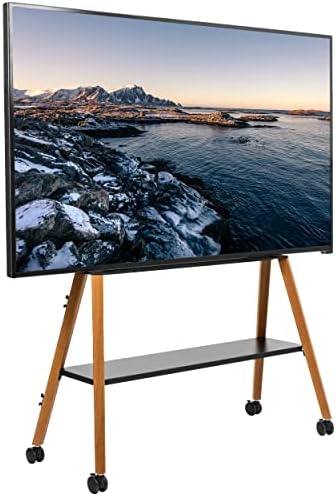 VIVO Rolling Artistic Easel TV Stand 49-75 inch Black Frame