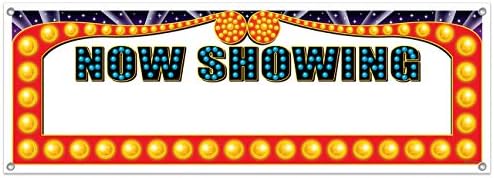 Now Showing Blank Sign Banner for Parties 1 Count