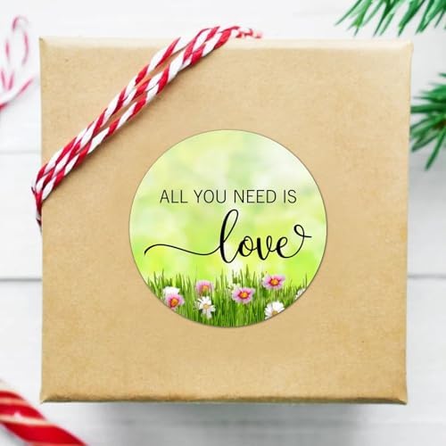 15in Round Label Stickers 100pcs Love Quotes Seals
