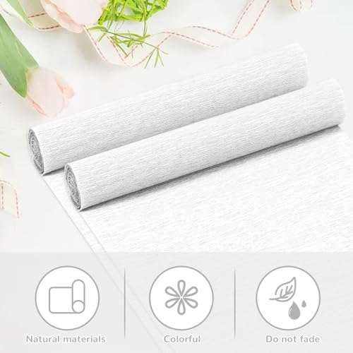 Nitelemn Crepe Paper Streamers 2 Rolls White