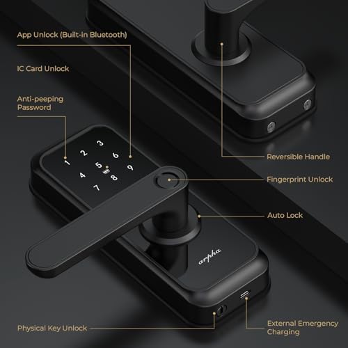 5-in-1 Keyless Entry Deadbolt with Fingerprint and APP Control