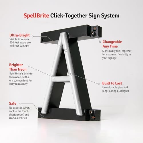 SpellBrite Photo Booth Sign for Businesses with Neon Look
