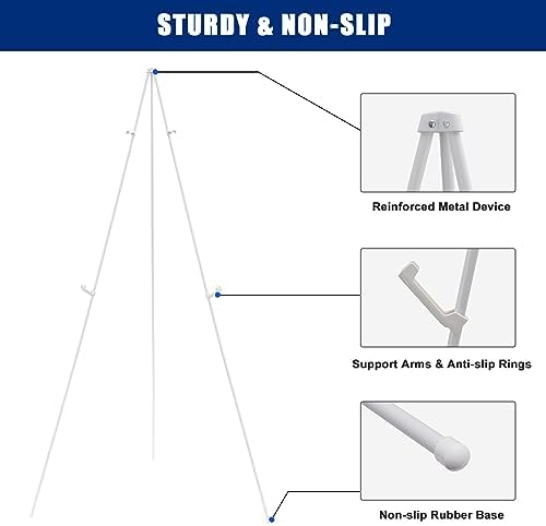 63 Portable Metal Easel Stand - White