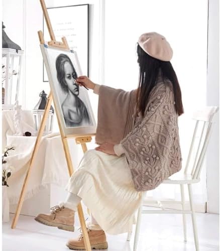 Adjustable A-Frame Wooden Easel for Display and Painting