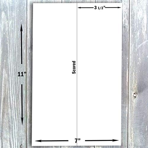 Hamilco Tent Cards 35x11 Folded Card Stock - 100 Pack