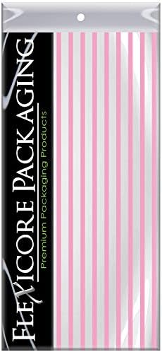 Flexicore Packaging Light Pink Pin Stripe Tissue Paper 100 Sheets