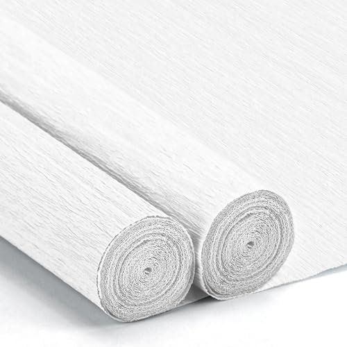 Nitelemn Crepe Paper Streamers 2 Rolls White