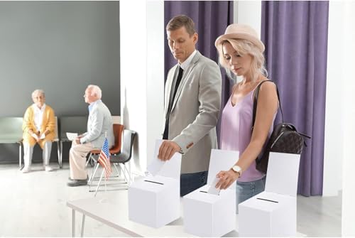 White Raffle Boxes 24 PCS 6x6x6 Inch Cardboard Suggestion Boxes