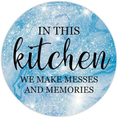 3 Inch Round Label Stickers 100pcs Kitchen Messes Memories Quotes Decals