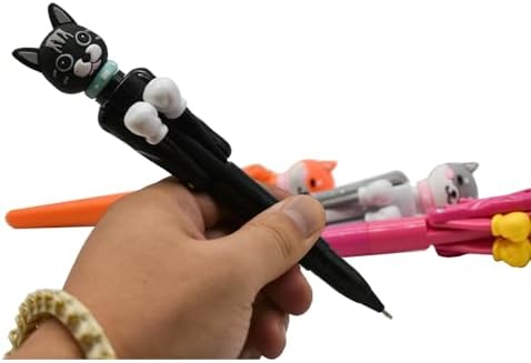 4 pcs Cool Boxing Cat Pens With Blue Ink For School Office