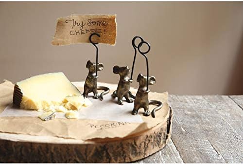 Creative Co-op DA6227-1 Cast Iron Card Holder Brown