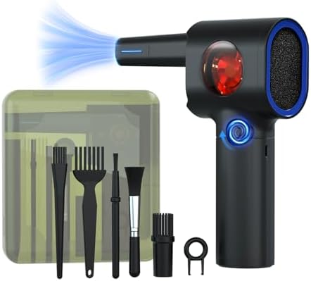 ATEngeus Compressed Air Duster with Storage Case and LED Light