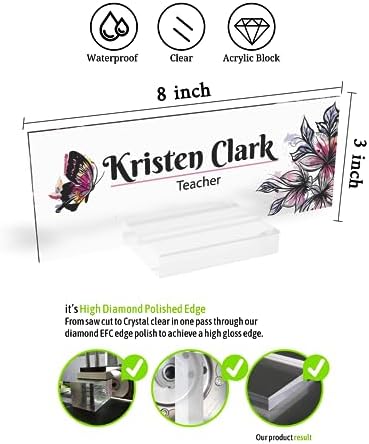 Customizable Desk Name Plate Office Decor Personalized Sign