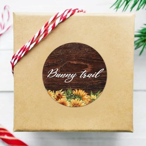 3in Round Label Stickers 100pcs Bunny Trail Quotes Decals