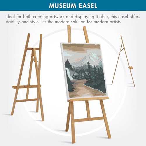 Wood Museum Easel for Artists and Galleries