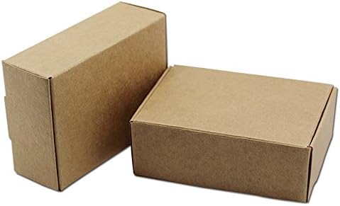 FERENLI 20Pcs Brown Kraft Paper Boxes for Crafts and Gifts