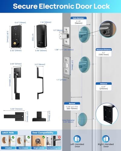 Smart Fingerprint Door Lock Set with APP Control