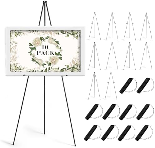 AZEAM 10 Pack 63 Inch Adjustable Easel Stand