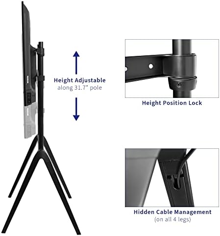 Vivo Steel Easel TV Stand 65-86 Inch Modern Display