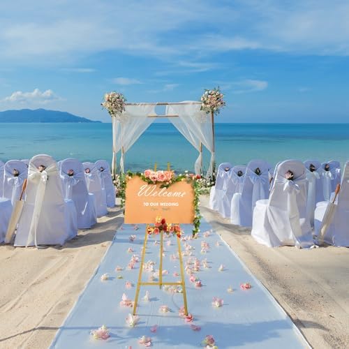 Gold 50 Inch Adjustable Easel Stand for Wedding Sign Display