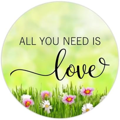 15in Round Label Stickers 100pcs Love Quotes Seals
