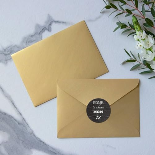 3in Round Label Stickers 100pcs for Home is Where Mom is Quotes