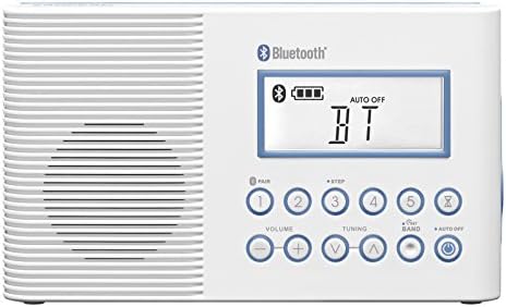 Sangean H202 Waterproof Shower Radio with Weather Alerts and Bluetooth
