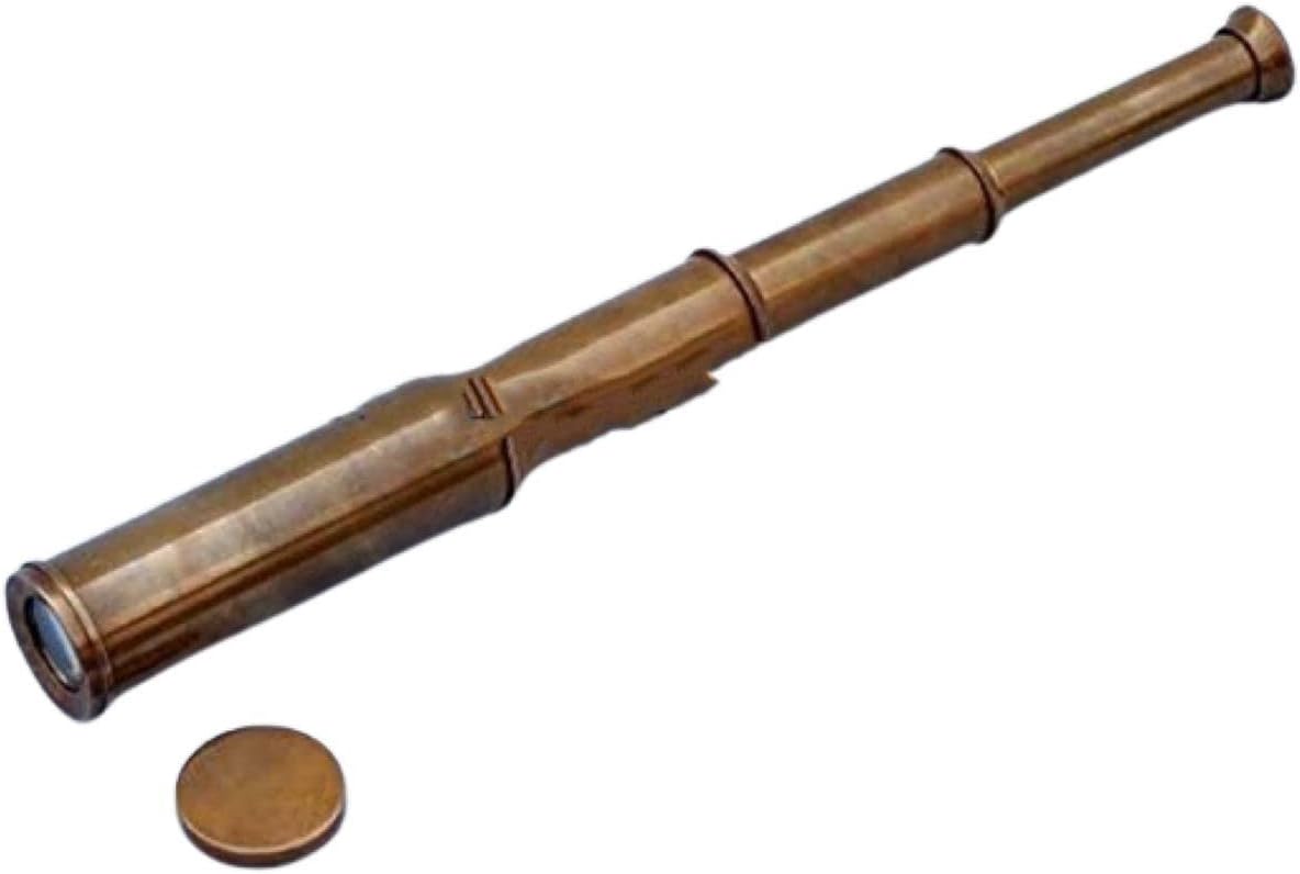 Maritime Brass Telescope with Lid and 8X Magnification