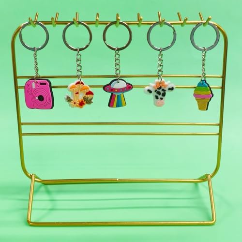 Gibleitz 30 50 100 200pcs Mixed Keychains Classroom Rewards Keyrings
