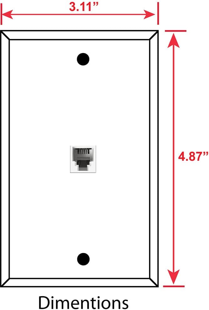 Art Plates - One Port RJ11 Decorative Wall Plate