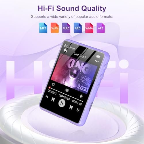 128GB MP3 Player with Bluetooth 54 Purple