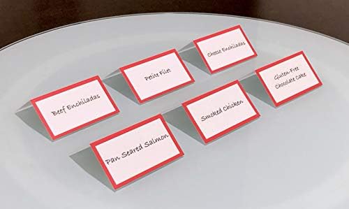 Tented Name Cards 50 Pack - Wedding Banquet Cocktail Party Use