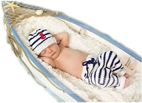Newborn Baby Photo Prop Set Hat Pants for 0-8 Weeks