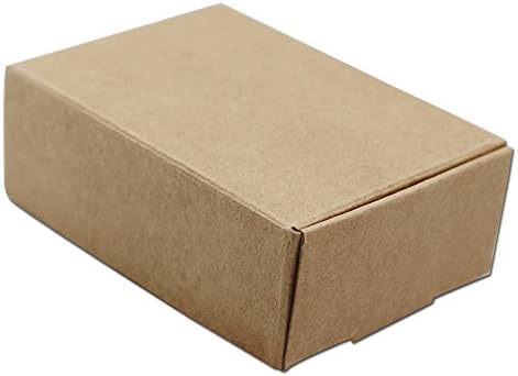 FERENLI 20Pcs Brown Kraft Paper Boxes for Crafts and Gifts