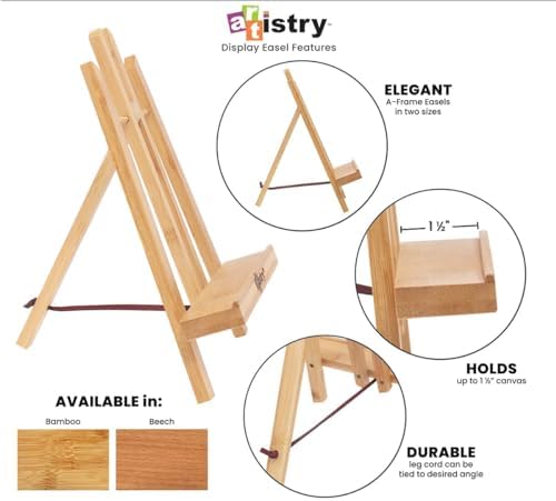 Natural Beechwood Display Easel - Small 75 x 11 Table Top Stand