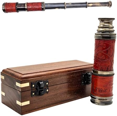 Treasure Lords Nautical Pirate Brass Telescope 15-Inch