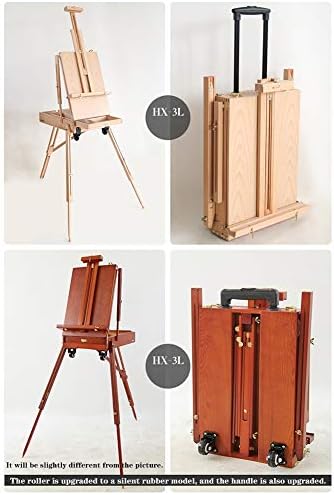Red Universal Wheel Folding Easel with Storage