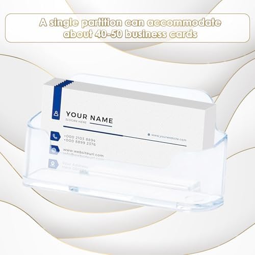 60 Pack Acrylic Business Card Holder for Desk