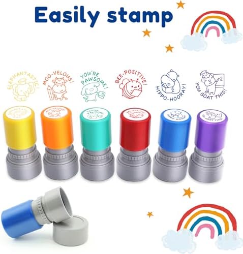 TANZHIBOCK 6-Piece Teacher Stamp Set for Classroom Grading