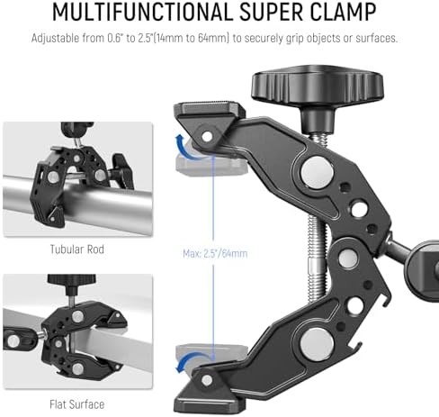 NEEWER Double Super Clamp Camera Mount with Magic Arm