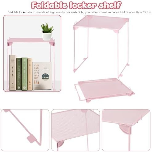 Pink Locker Accessories with Shelf Mirror and Whiteboard