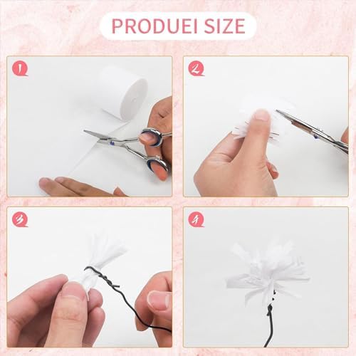 Xiksxitn 6 Rolls White Crepe Paper Streamers