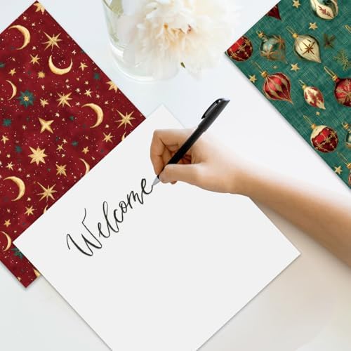 EAMOTOL 6 Inch Christmas Cardstock Paper Pad - 24 Sheets Decorative