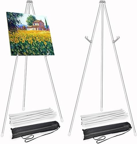 CertBuy 2 Pack White Easels for Signs and Display