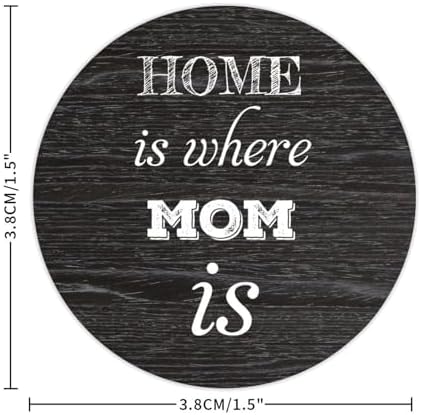 3in Round Label Stickers 100pcs for Home is Where Mom is Quotes